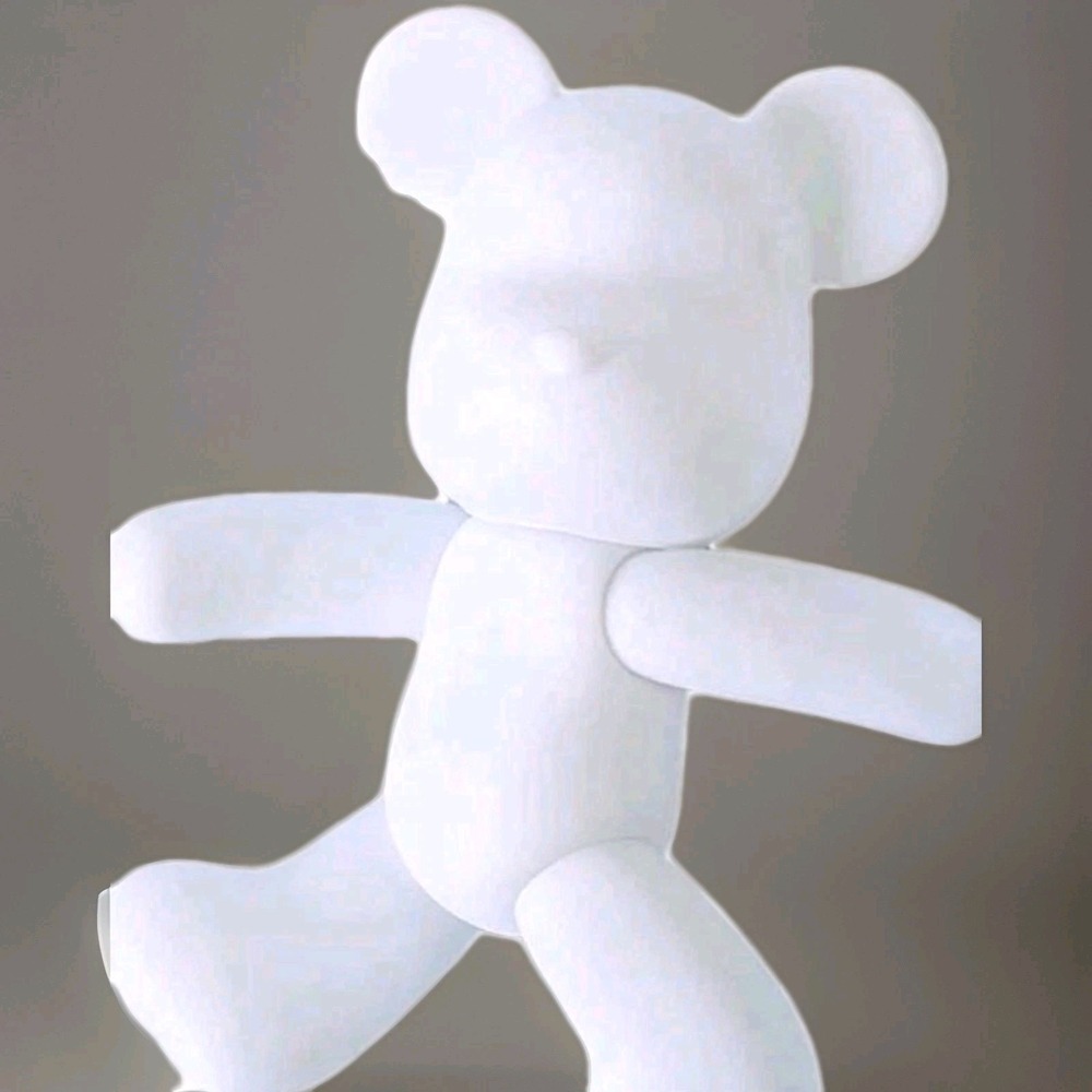 Toy2R 2.5" Custom Qee DIY Do It Yourself Keychain Bear Bear Q White Series NIB